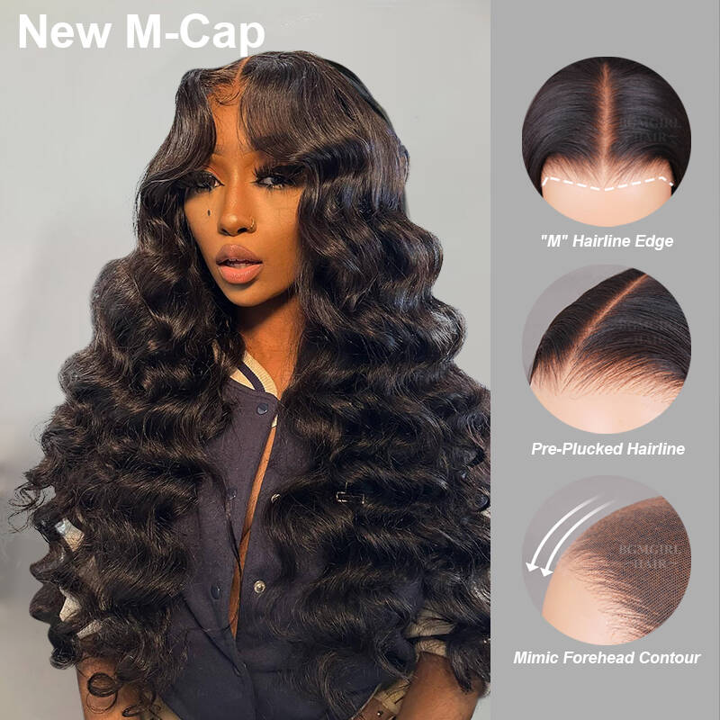M-cap Loose Deep Wave 9x6 Wear Go Wig HD Lace Pre-Bleached Tiny Knots