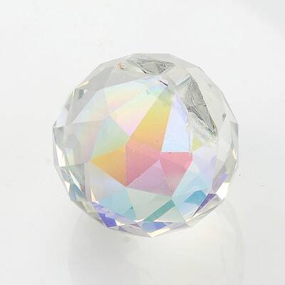 Faceted Round Glass Pendants
