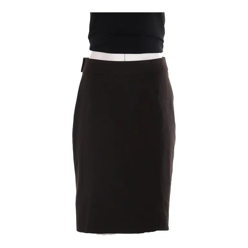 New York Industrie Wrap Skirt - 29W UK 10 Brown Wool