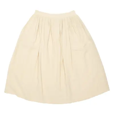 Womens A-Line Skirt Yellow Knee Length XS