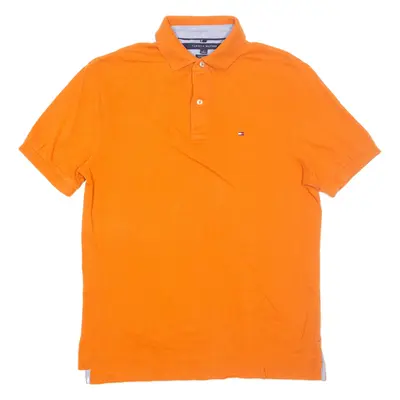 TOMMY HILFIGER Mens Polo Shirt Orange M