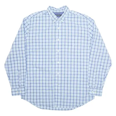 NAUTICA Mens Shirt Blue Check Long Sleeve L