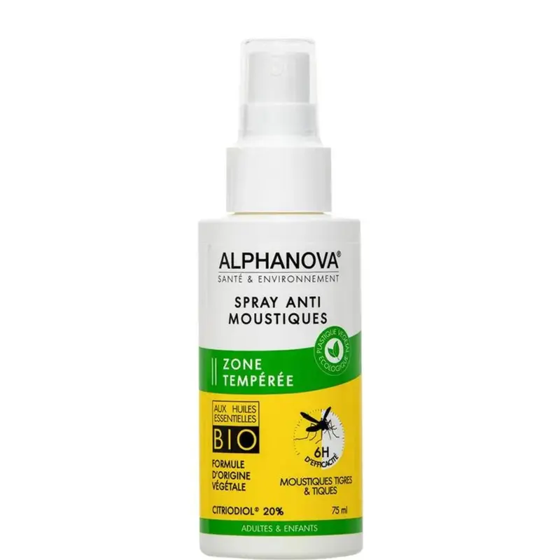 Alphanova Mosquito repellent spray for temperate areas 75ml