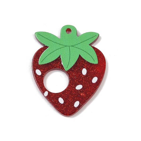 Acrylic Strawberry Pendants
