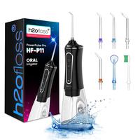 h2ofloss P11 Black – Cordless Water Flosser & Oral Irrigator  300ML Tank, 5 Modes, Whitening Tablets for a Sparkling Smile ...