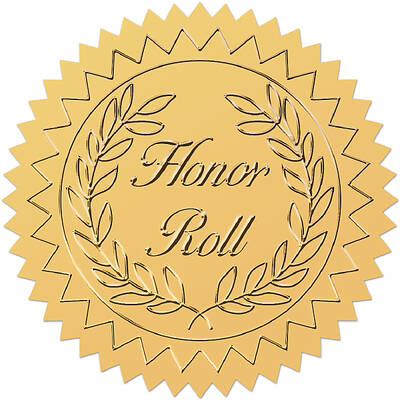 Self Adhesive Gold Foil Embossed Stickers