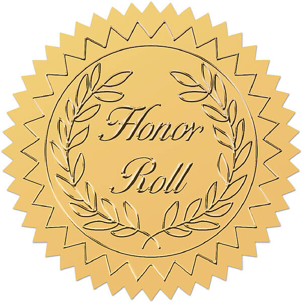 Self Adhesive Gold Foil Embossed Stickers