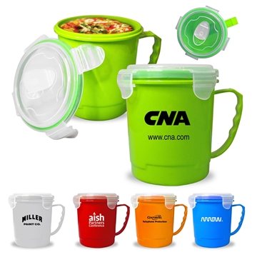 150 Customized Soup Mug - Locking Lid & Microwave Safe
