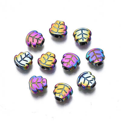 Rack Plating Rainbow Color Alloy Beads