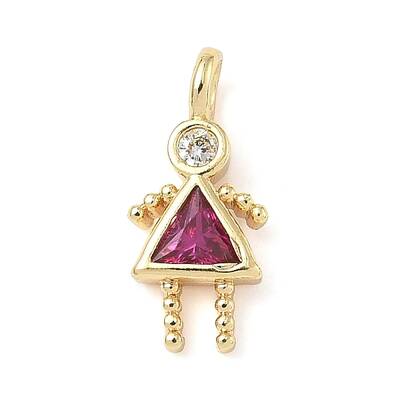 Brass Micro Pave Cubic Zirconia Pendants