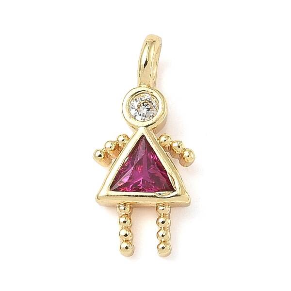 Brass Micro Pave Cubic Zirconia Pendants