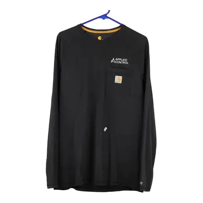 Carhartt Long Sleeve T-Shirt - Medium Black Cotton