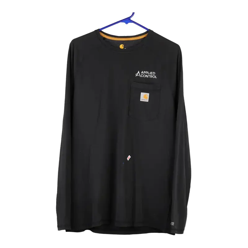 Carhartt Long Sleeve T-Shirt - Medium Black Cotton