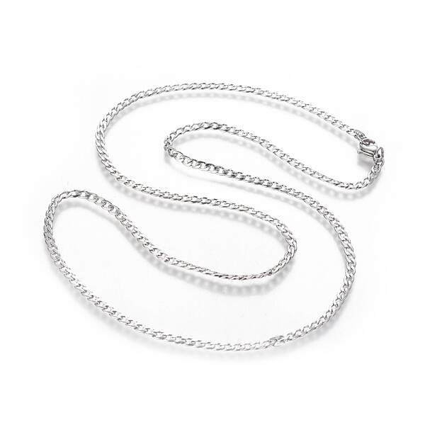 Non-Tarnish 304 Stainless Steel Curb Chain Necklaces