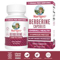 MaryRuth's Berberine Capsules - Berberine 1000 mg Per Serving - 1 g Berberine - Plant Based - Overall Health - Vegan Capsules...