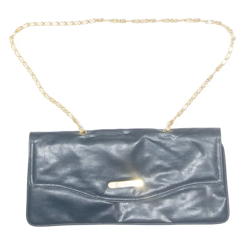 Womens Shoulder Bag Blue Leather