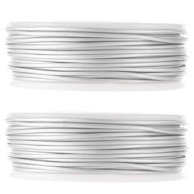2 Rolls Matte Aluminum Wire