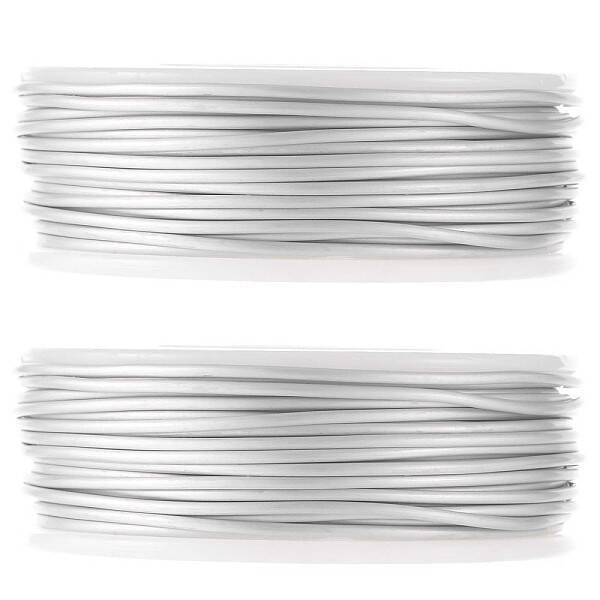2 Rolls Matte Aluminum Wire