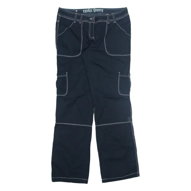 ESPIRIT SPORTS Cargo Trousers Blue Regular Straight Womens W33 L34