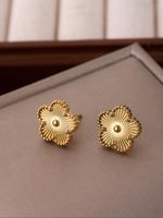 Fashionable Flower Design Stud Earrings (1 Pair), Simple Earring for Party, Daily Clothing Decor, Trendy All-match & Exquisit...