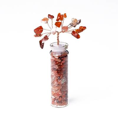 Natural Carnelian Chips Tree of Life Decorations