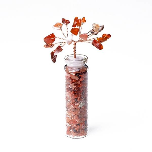 Natural Carnelian Chips Tree of Life Decorations
