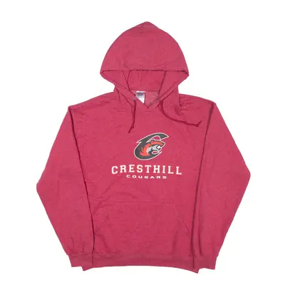 JERZEES Cresthill Cougars USA Hoodie Maroon Pullover Mens M