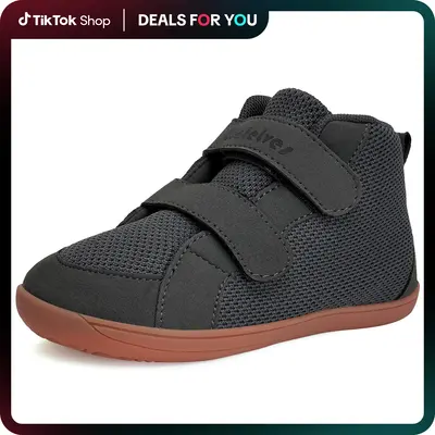 WateLves Toddler Wide Barefoot Shoes Boys Girls Little Kid High Top Minimalist Sneakers Zero-Drop Healthy Sole Natural to Gro...