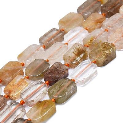 Natural Rutilated Quartz Beads Strands