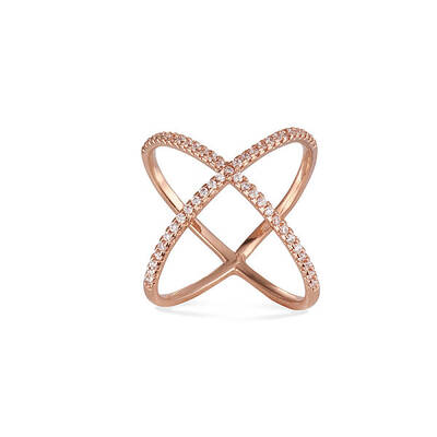 Vogue Design Rose Gold Plated Brass Finger Ring