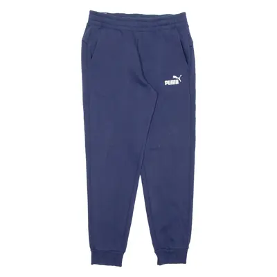PUMA Mens Joggers Blue Tapered L W31 L29