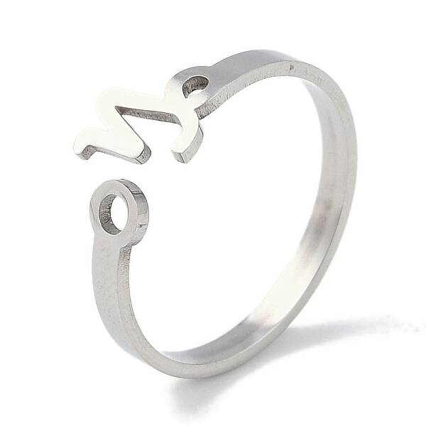 Non-Tarnish Constellations 304 Stainless Steel Open Cuff Ring for Women