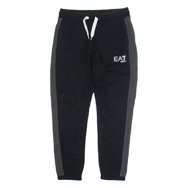 EA7 EMPORIO ARMANI Mens Joggers Black Tapered S W30 L27