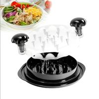 Large Chicken Breast Shredder Tool, Visible Lid Meat Grinder, Anti-Slip Strip, Ergonomic Handle, B