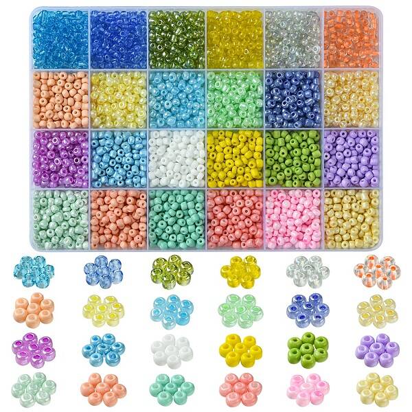 288G 24 Styles Glass Seed Beads