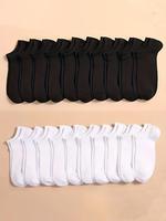 Men's Minimalist Solid Ankle Socks, Comfy Breathable Low Cut Socks for Men, Multipack Plain Basic Socks for Daily Wear, Men's...