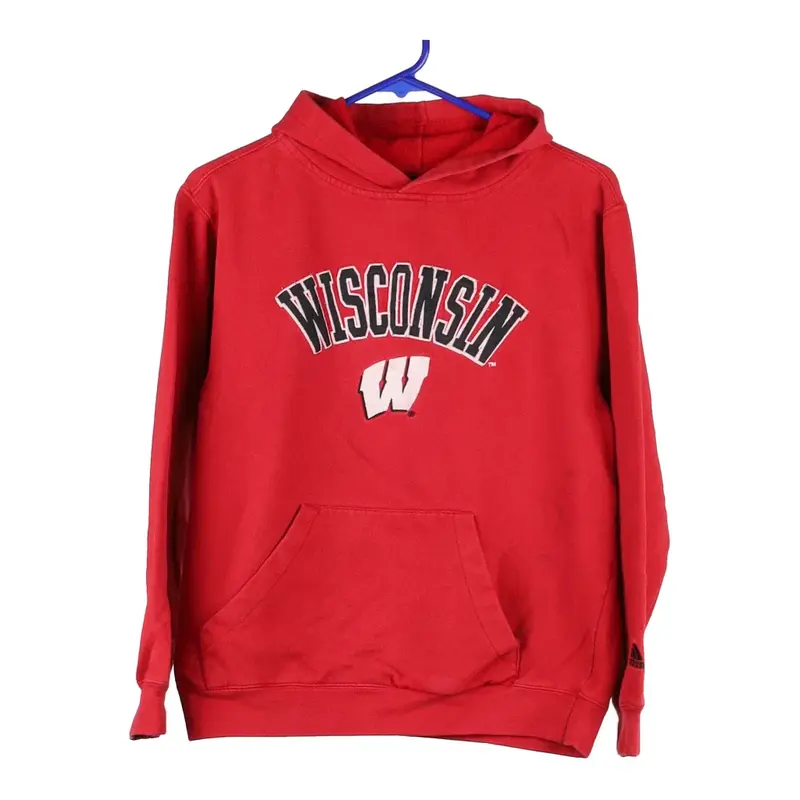 Age 14-16 Adidas Hoodie - Large Red Cotton