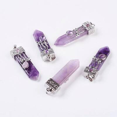 Natural Amethyst Big Pendants