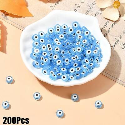 200Pcs Transparent Acrylic Beads