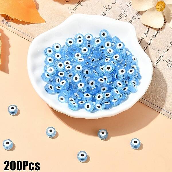 200Pcs Transparent Acrylic Beads