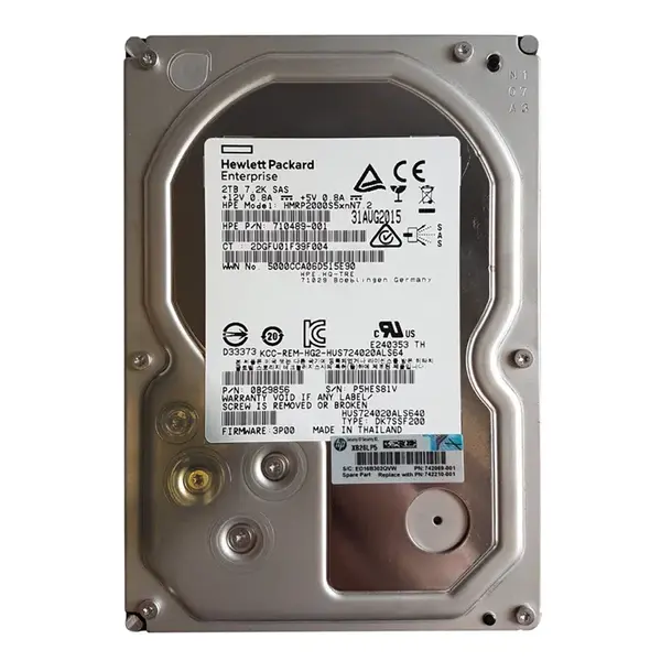 742210-001 HP 2TB 6Gb/s SAS 7200 3.5-Inch Hard Drive