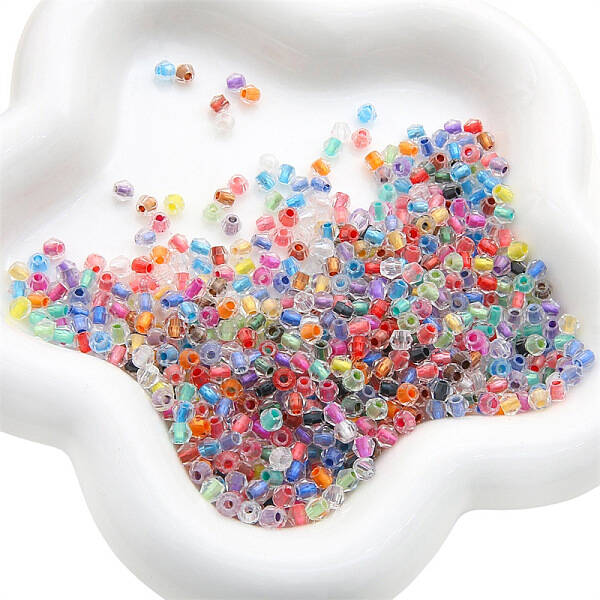 100Pcs Transparent Glass Beads
