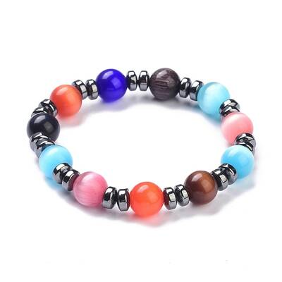 Cat Eye Beads Stretch Bracelets
