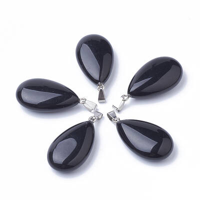 Natural Black Stone Pendants