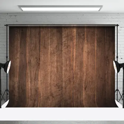 Retro Flat Dirty Brown Wood Backdrop For Photography - Aperturee