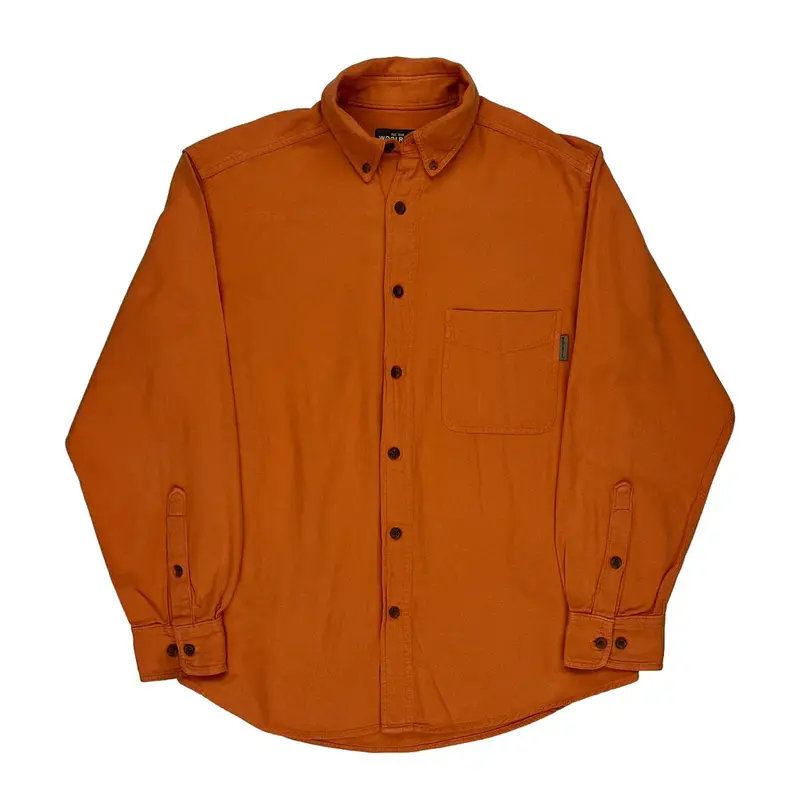 Woolrich Shirt - Medium Orange Cotton
