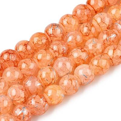 Drawbench Crackle Glass Beads Strands