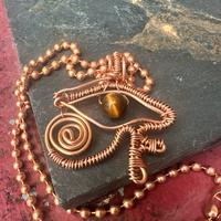 Copper King Eye of Heru Copper Pendant on a 24\