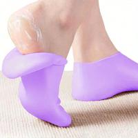 [1Pair Silicone Socks] 1 Pair Silicone Socks for Dry Cracked Feet | Women's Foot Socks for Moisturizing, Cracked Heel
