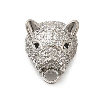 Rack Plating Brass Micro Pave Cubic Zirconia Pendants